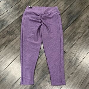 Otos Lavender Textured Ruched Booty Anti-Cellulite Leggings - Size 3X